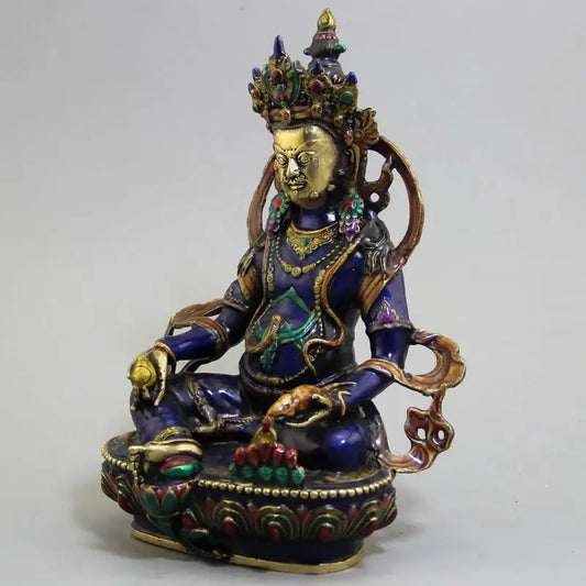 Copper Statue Factory direct sales exquisite antique antique crafts, pure copper, brass cloisonne, yellow God of wealth ornament
