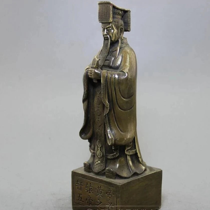 Copper Statue Retro antique antique crafts manufacturers direct sales of pure copper bronze, the first brass five emperors Xuany