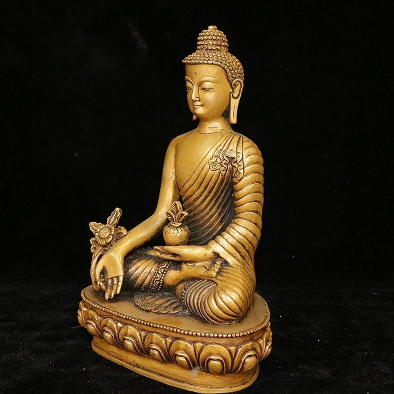 Copper Statue Tibetan Buddhis Amitabha Bronze Shakyamuni Buddha