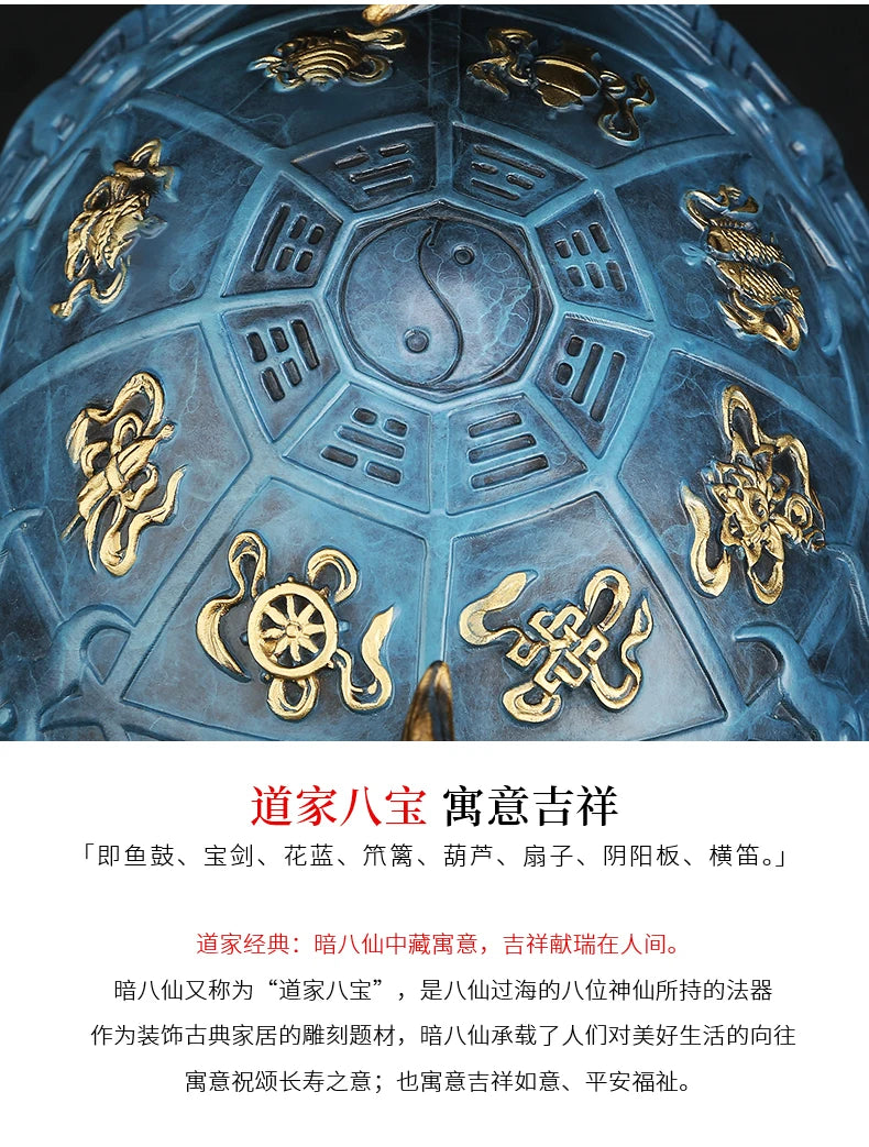 Copper dragon turtle statue placed pieces of Feng Shui home decoration hotel office family decoration accessories home decor