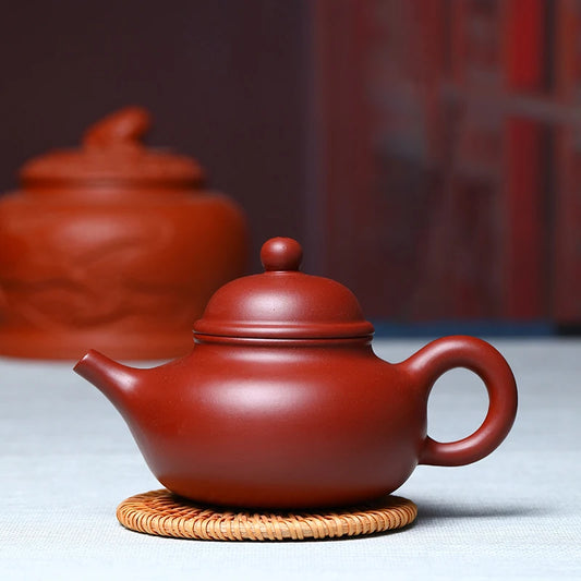 Craftsman Handmade Yixing Teapot Senior Raw Ore Dahongpao Clay Kettle Kungfu Zisha Teaware Puer Green Tea Set Meaning Mindedness