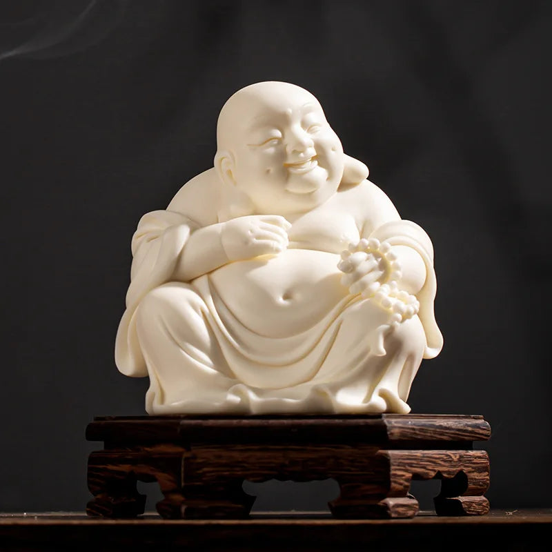 Creative Ceramic Lucky Maitreya Buddha Statue Ornament Chinese style home living room porch decoration laughing Buddha statue