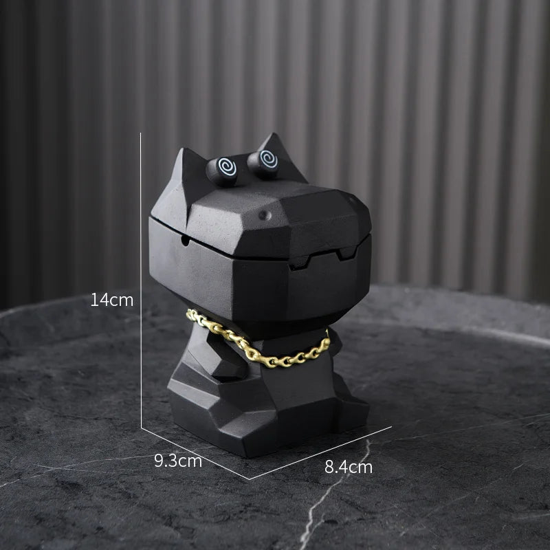 Creative Cool Sculpture & Figurines Modern Home Decor Animal Statue Living Room Decorative Ashtray Ornaments