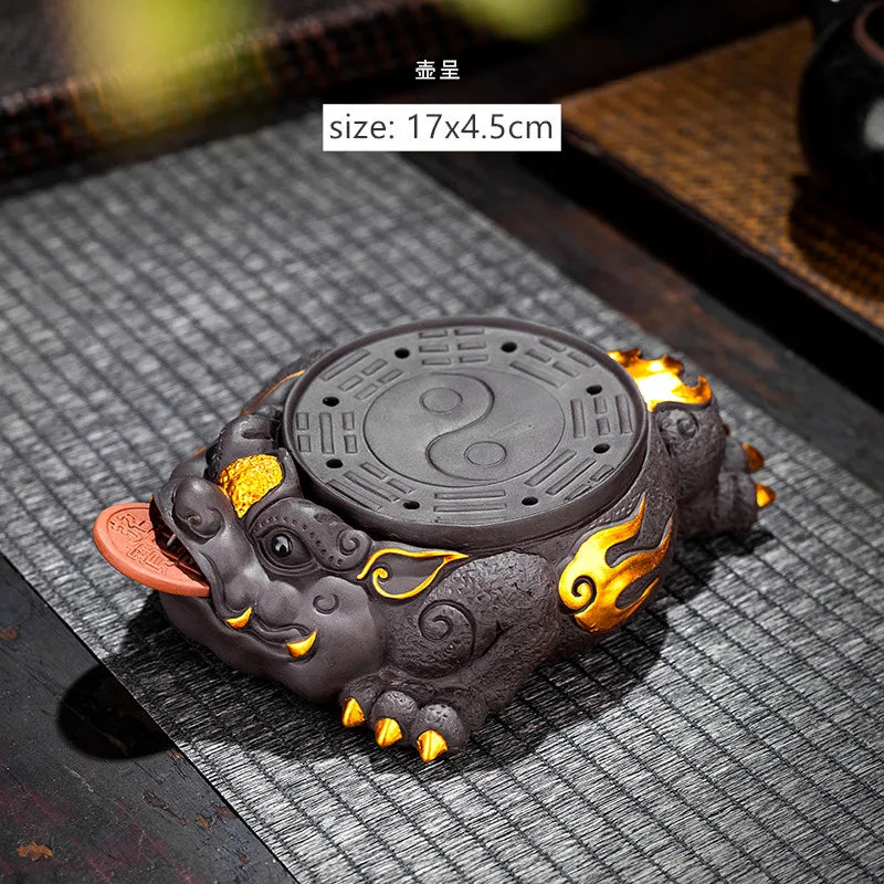 Creative Purple Clay Teapot Animal Model Beauty Kettle Classic Ball Hole Filter Tea Infuser Chinese Household Tea Sets