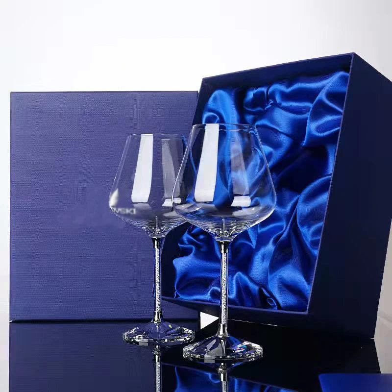 Creative Wedding Wine Glass cup unique Champagne Flutes Crystalline Party Gift Toasting Glass Goblet Crystal Anniversary