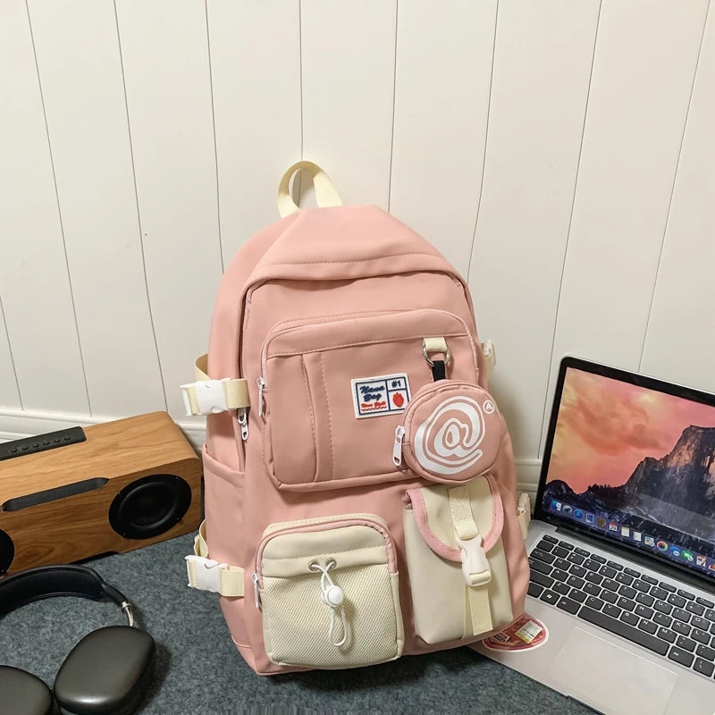 Cute Woman Backpack Waterproof Nylon Student Schoolbag For Teenage Girls Boys School Rucksack 2023 High Quality