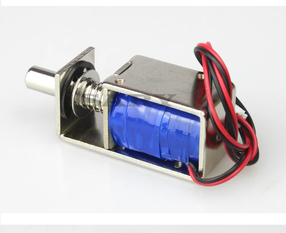 DC 12V Open frame electromagnet Safe door lock Force 10N travel distance 10mm Linear Solenoid