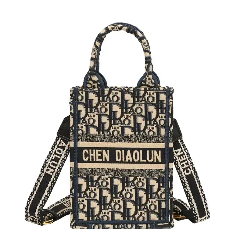 DIY Name Embroidery Luxury Canvas Tote For Women High Quality Ladies Designer Purse Customized Handbags Travelling Bag