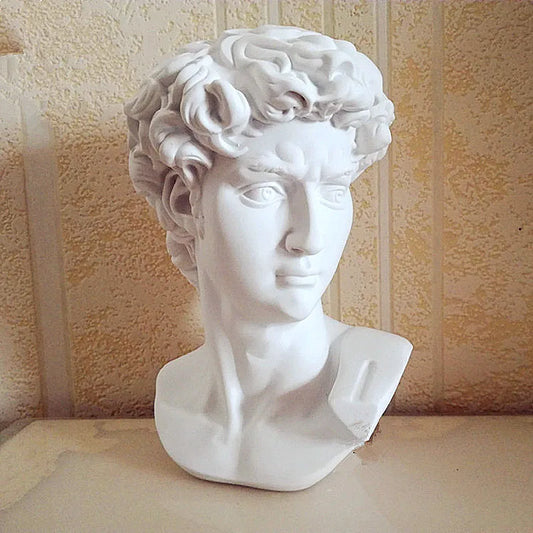 David Head Portraits Bust Mini Gypsum Statue Michelangelo Buonarroti Home Decoration Resin Art&Craft Sketch Practice