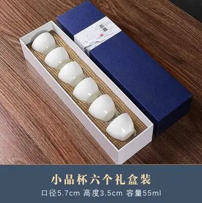 Dehua White Porcelain Master Cup, Single Ceramic Tea Cup, Single Lanolin Jade, Household Kungfu Tea Set