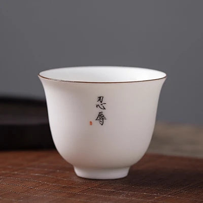 Dehua white china tea cup Zen style porcelain cup of tea personal master cup kungfu tea cups on sales in Chinese