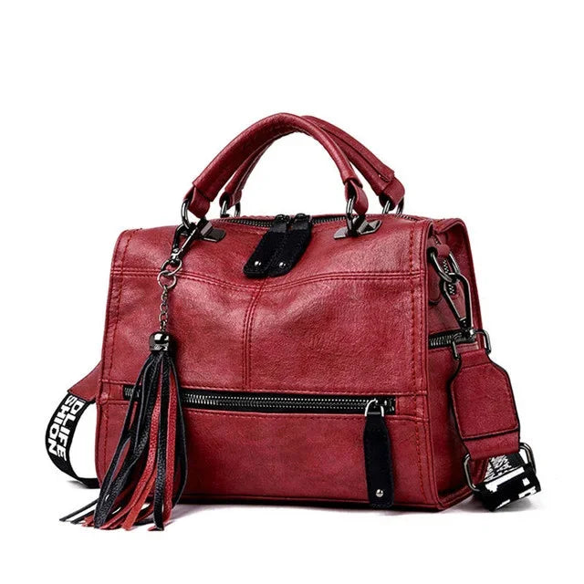 Designer High Quality Ladies Hand Shoulder Bags For Women Hot Vintage Leather Tassels Luxury Handbags