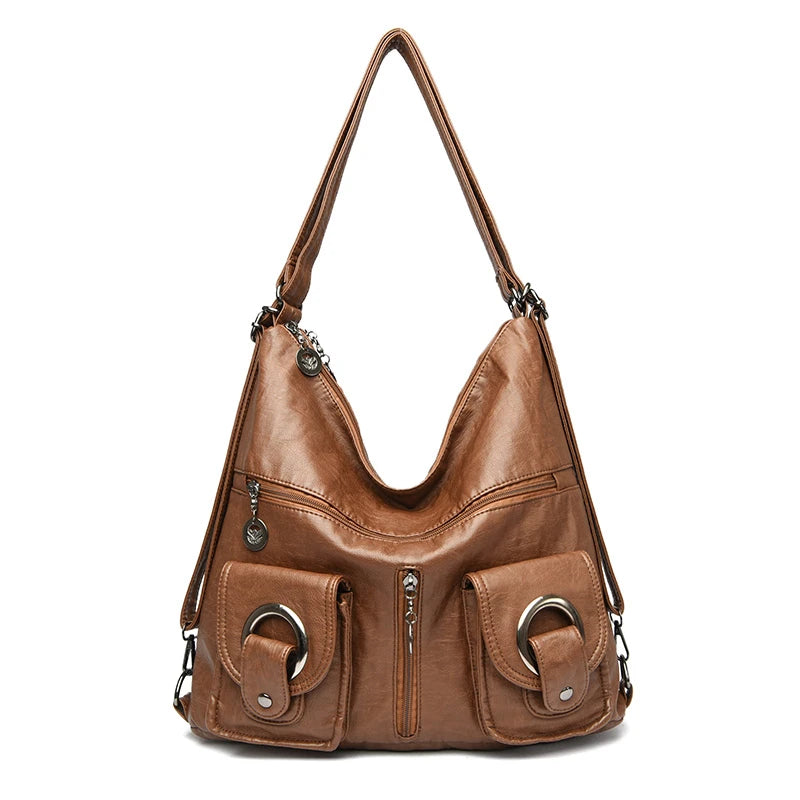 Designer Ladies Large Shoulder Crossbody Handbag Sac for Female Patchwork Soft Leather Luxury Handbags Women New Casual Tote Bag