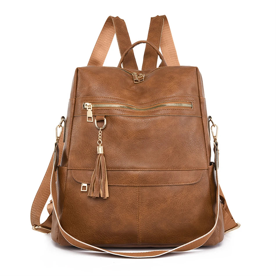 Designer Pu Leather Women Backpacks Female Travel Bags Ladies Bagpack Mochilas Large Capacity School Bags for Teenage Girls Sac