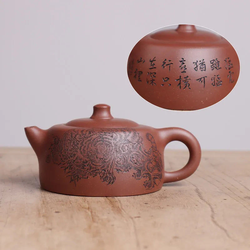 Deyuanchang Yixing Purple Clay Pot Handmade Raw Ore Bottom Trough Clear Sky Pot Aid Wu Marching Semi-Handmade