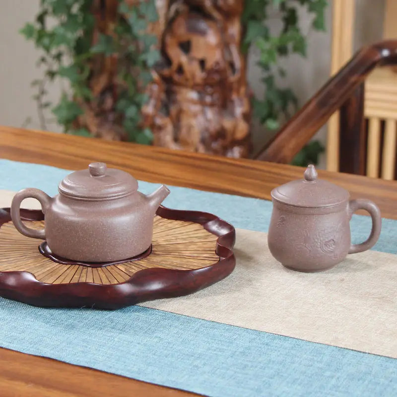 Deyuanchang Yixing Purple Clay Pot Handmade Raw Ore Colorful Section Dezhong Teapot Aid Wu Marching Half-Handmade
