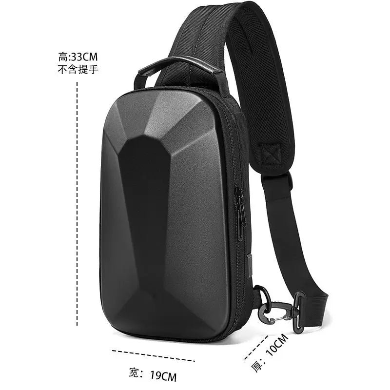 EURCOOL Men’s Bag Shoulder Bag With USB Charging Crossbody Bags Anti theft Waterproof Travel Male