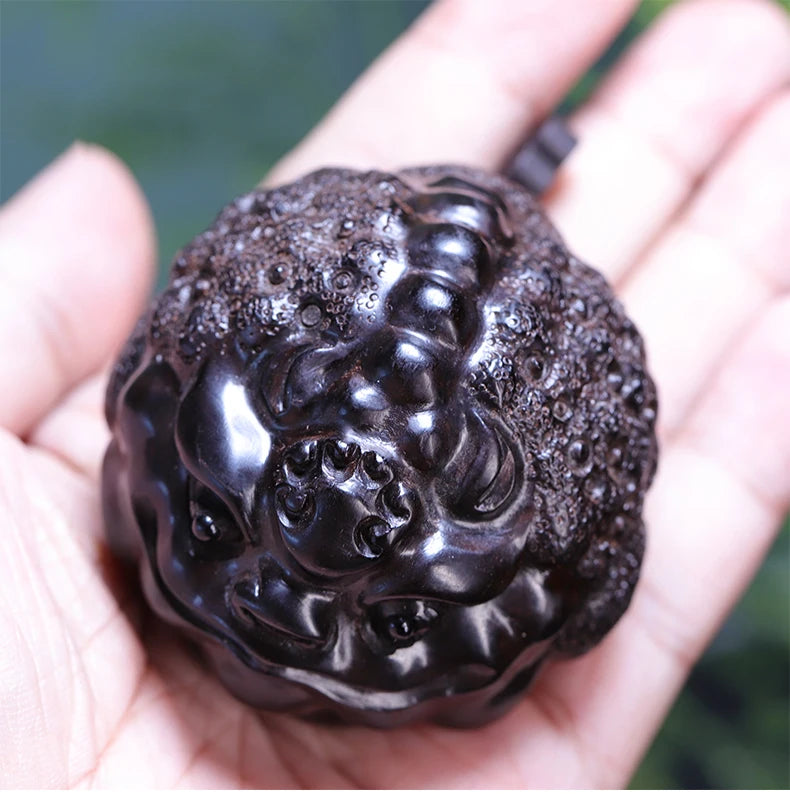 Ebony Wood 3/6CM Lucky Rich Frogs Golden Toad Statue Pendant Animal Mascot Sculpture Carving Car Hanging Home Decor