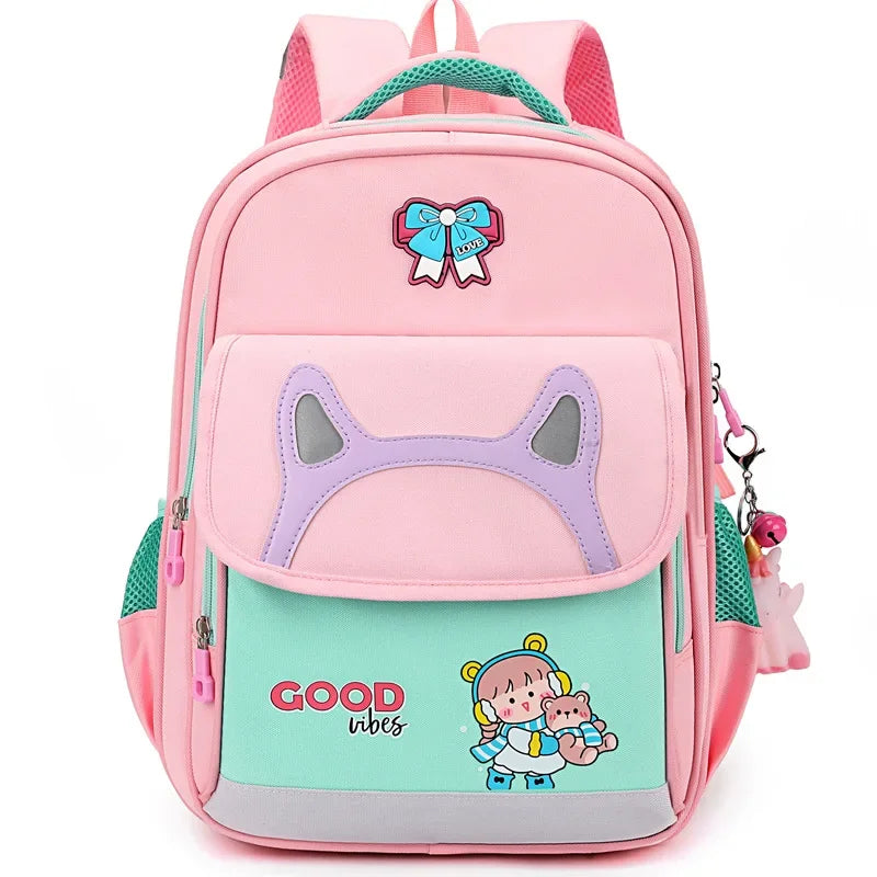 Elementary Kindergarten Bookbags with Boys and Grils Lightweight School Backpack Bag Cartoon Waterproof Outdoor Backpack