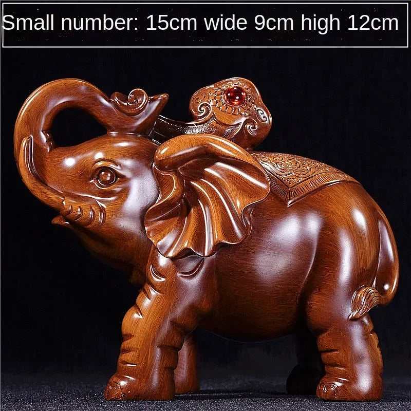 Elephant ornaments a pair of lucky feng shui elephant TV wine cabinet porch living room study decoration crafts opening gifts