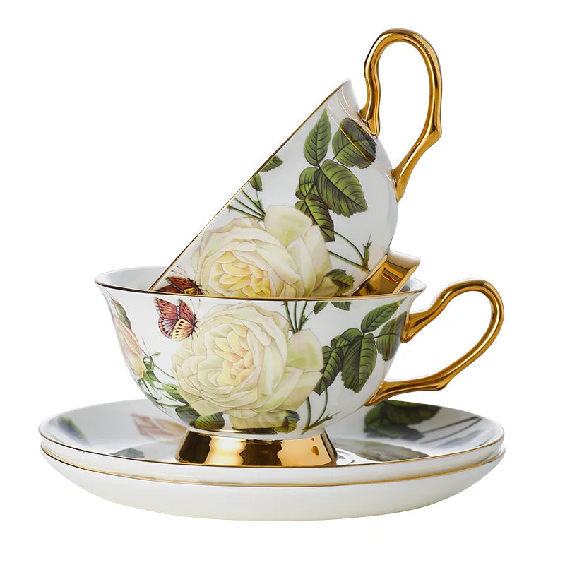 European High-end Exquisite Coffee Cup Ceramic Design Light Luxury British Afternoon Tea Set
