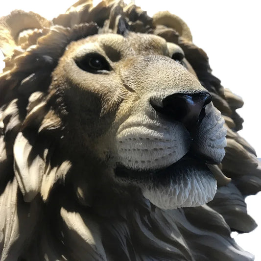 European-Style Simulated Three-Dimensional Animal Head Wall Hanging Decoration Resin Art Statue Home Wall Decoration Accessories