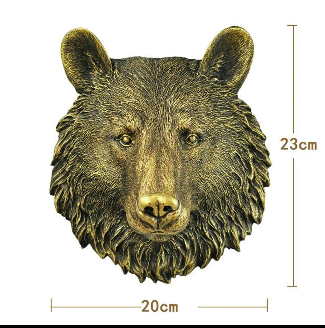 European-Style Simulated Three-Dimensional Animal Head Wall Hanging Decoration Resin Art Statue Home Wall Decoration Accessories