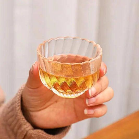 Exquisite Glass Flower Tea Cup Set 6pcs/set Coffee Cups Wholesale Beautiful Tea Mugs Japanese Mug Teacups Porcelain Chinese Bowl