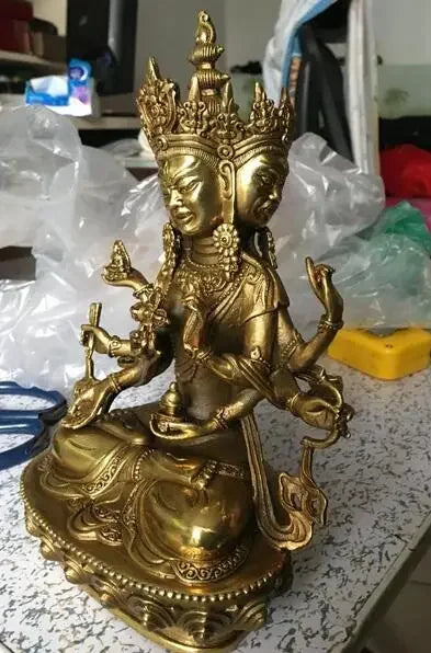 FREE SHIPPING China Buddhism Bronze Mahakala Yamantaka Vajrakila Buddha Sculpture Statue