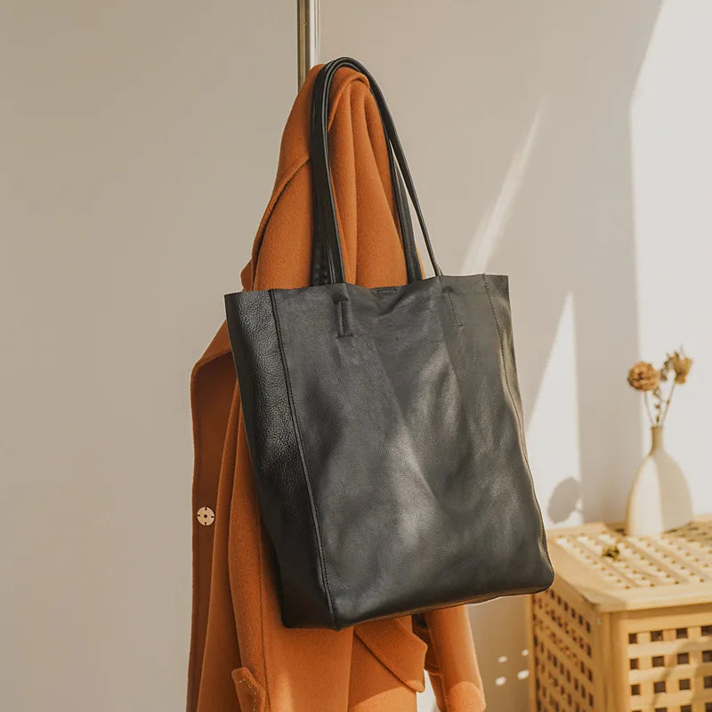 Fancy Women's Bag 2024 New Genuine Leather Ladies Commuter Tote Bags Large Capacity Casual Purses Clutches Practical Bolsas