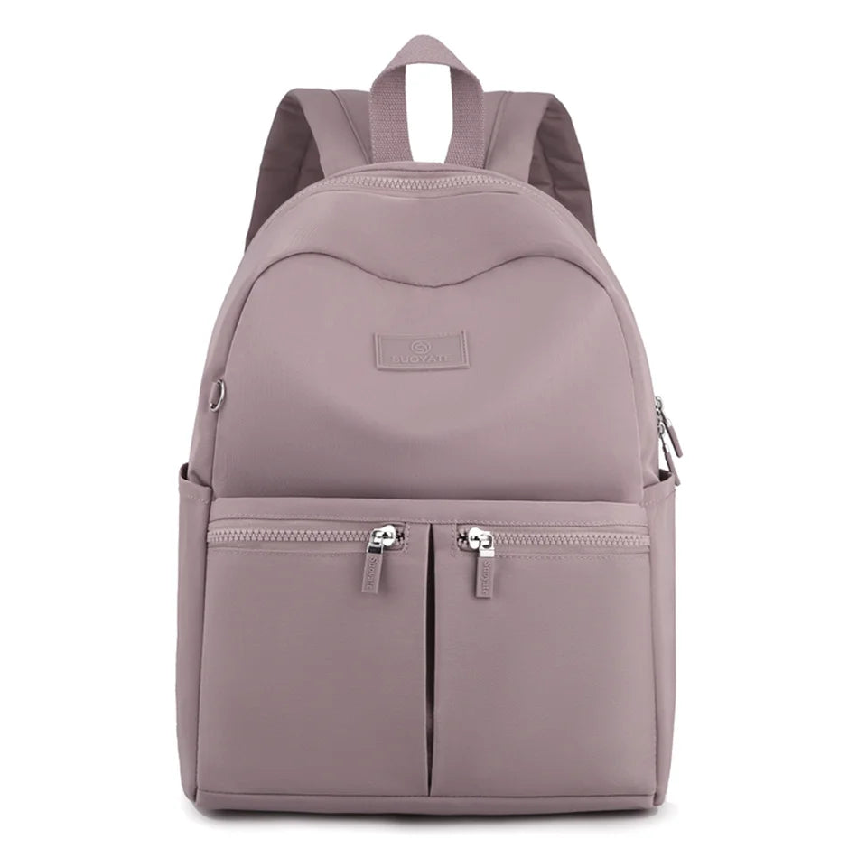 Fashion Backpack Women Nylon Cloth Waterproof Shoulder Bags School Bags For Teenage Girls Light Ladies Travel Backpack