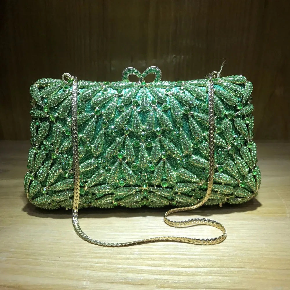 Fashion Bridal Shoulder Bag Chain Bridal Wedding Box Clutch Bags Female Crystal Diamond Clutches Women Evening Bag for Wedding