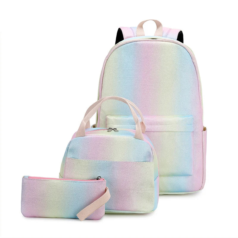 Fashion Children Unicorn School Backpack For Teenagers Girls Kids School Bag Lightweight Waterproof Students Backpack Set