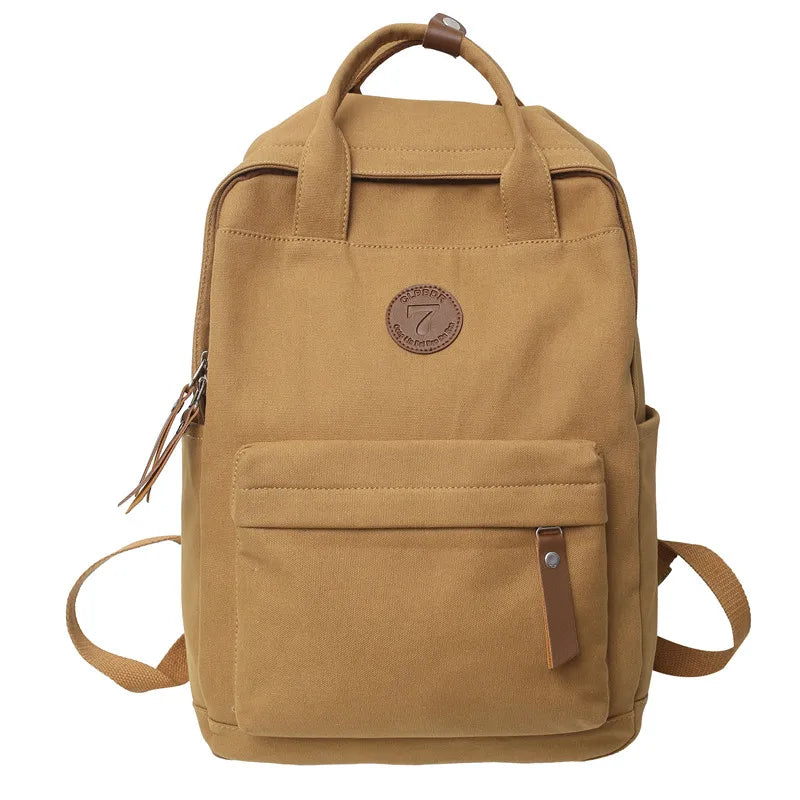 Fashion Female Canvas White Laptop Ladies Vintage College Backpack Male Girl Travel Boy Leisure Retro Book Men Women School Bags