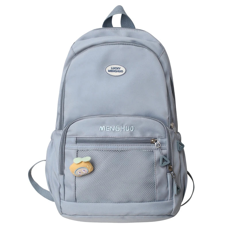 Fashion Female Cute Mesh Waterproof Travel School Bag Trendy Women College Girl Laptop Kawaii Backpack Lady Leisure Book Bag New