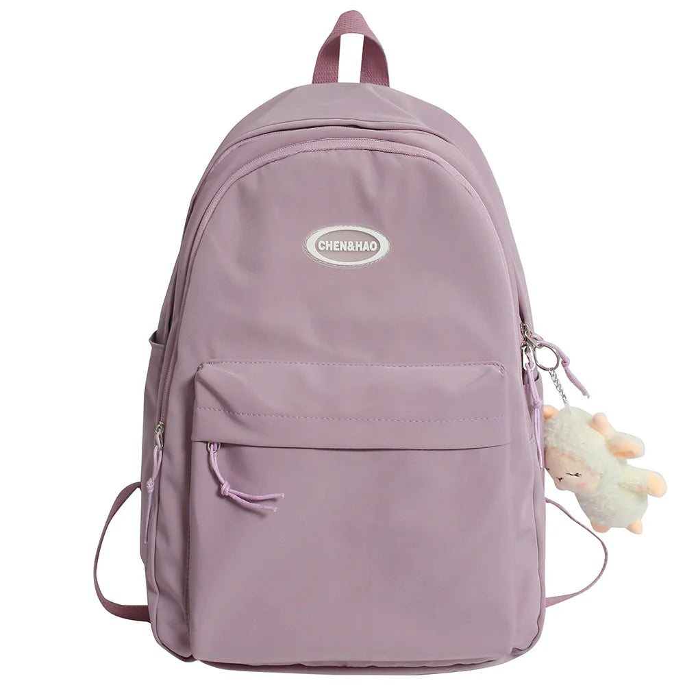 Fashion Female Waterproof Pink Student Backpack Women School Kawaii Bag Lady Laptop College Bag Trendy Cute Girl Travel Backpack
