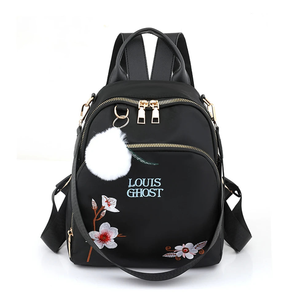 Fashion Flower Women Backpacks High Quality Female School Bagpack Designer Travel Bags Rucksack Simple Teenager Girls Bookpack