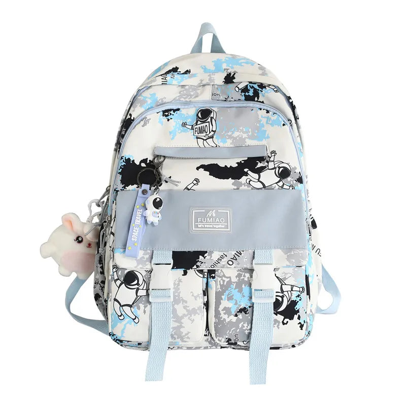 Fashion Girl Camouflage Cute Travel Backpack Trendy Ladies Kawaii Cartoon Graffiti Bag Female Laptop College Backpack Women Bags