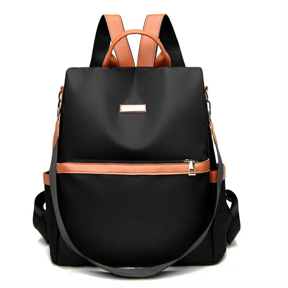 Fashion High Capacity Anti-theft Backpacks for Women Designer Soft Leather Shoulder Bag Bookbag Simple Preppy Style Backpacks