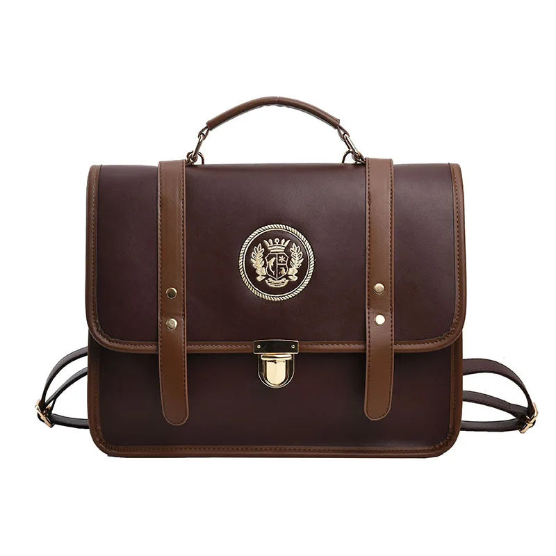 Fashion Japan Style Lolita Girls JK Backpacks Briefcases Female Vnitage Embroidery Crown Shoulder Bags HandBags