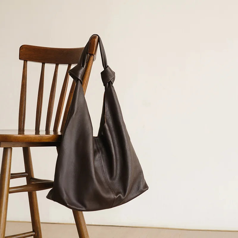 Fashion Kink Shoulder Bag Women Totes High Fashion Genuine Leather Handbags Female Commuter Large Capacity Practical Soft Bolsos