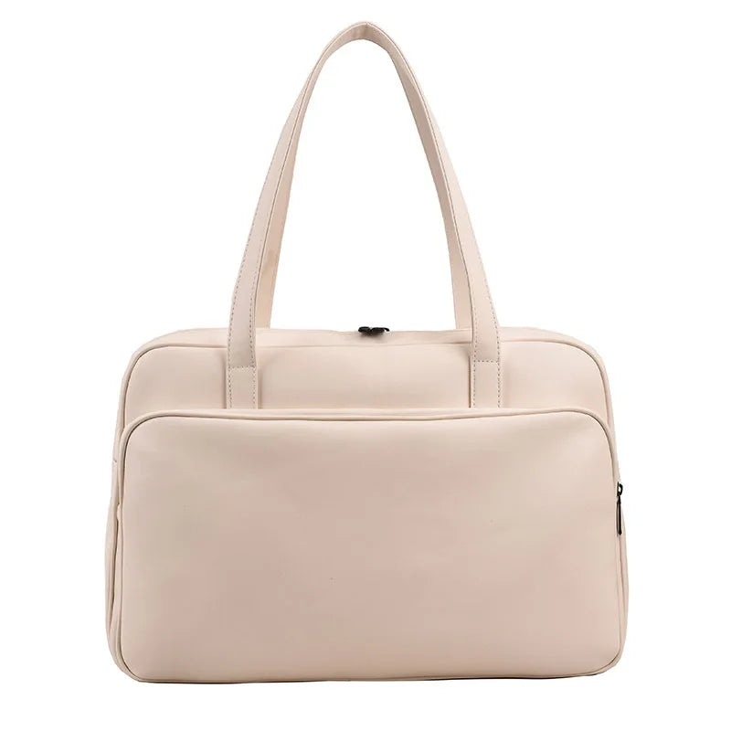 Fashion Korean Style Women Travel Bags Totes Female Girl PU High Capacity Solid Duffle ShoulderBags HandBags
