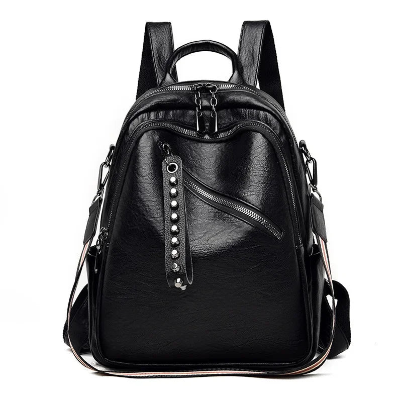 Fashion Leather Women's Backpacks High Quality Female Travel Backpack College Students School Bag Mochilas
