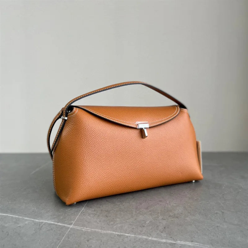 Fashion Minority Designer Exquisite Handbags Latch Flap Lychee Pattern Cowhide Purses Commuter Luxury Crossbody Shoulder Bags