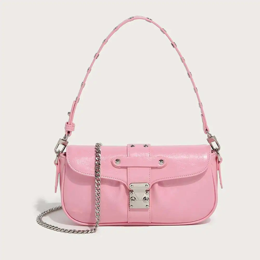 Fashion Motorcycle Underarm Shoulder Bag Delicate Niche All-match Hobos Female Solid Casual Purses Clutch Trend Handbags Bolsas