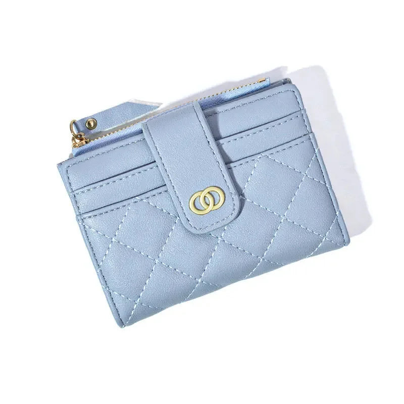 Fashion PU Leather Women's Wallet Zipper Small Coin Purse Multifunction Female Card Holder Cute Money Clip For Ladies