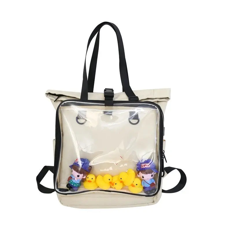 Fashion Preppy Style Unsex High-Capacity Backpacks Women Girl School Travel BookBags Laptop Clear Bags Itabags