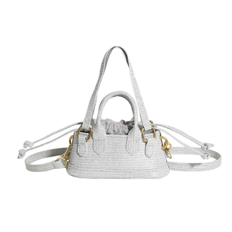 Fashion Shoulder Bag Mini Drawstring Tote Bag Crossbody Purse Small Satchel Bag