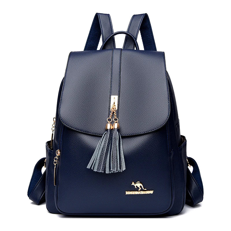 Fashion Tassel Lady High Capacity Backpacks Simplicity Women’s Laptop SchoolBags Girl Travel Bags Multifunctional Shoulder Bag