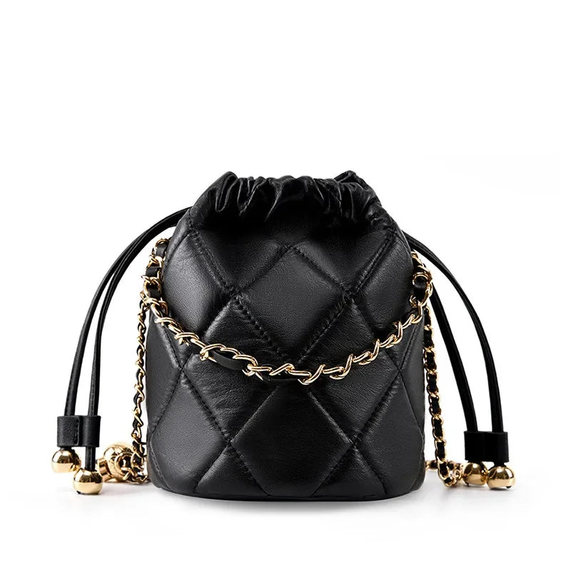 Fashion Travel Commuting New Crossbody Bucket 2024 Senior Sense All The Hand Small Chain Leather Women's Bag Gifts